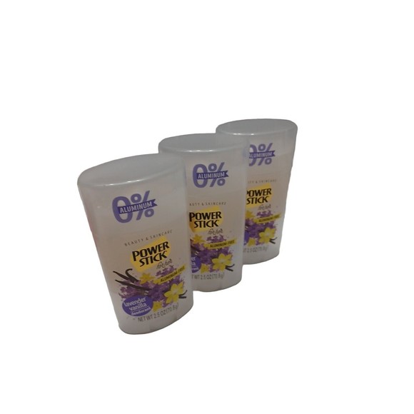 3 POWER STICK FOR HER LAVENDER VANILLA 0% ALUMINUM ODOR PROTECTION DEODORANT 2.5 - Picture 2 of 5